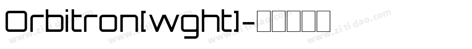 Orbitron[wght]字体转换
